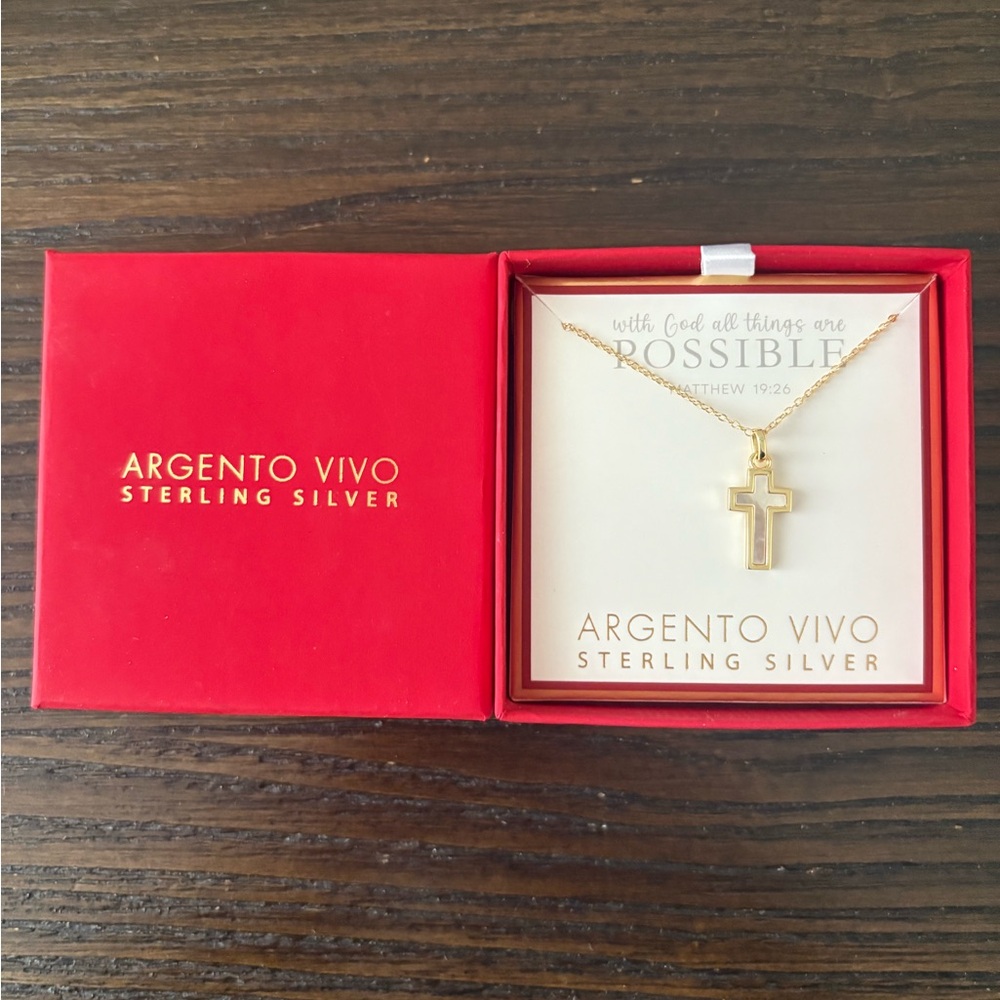 NEW Argento Vivo Cross Necklace
